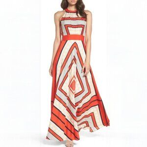 Eliza J Scarf Print Fit & Flare Maxi Dress | US8
